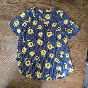 Banana Republic Blue and Yellow Bubble Skirt Set Casual